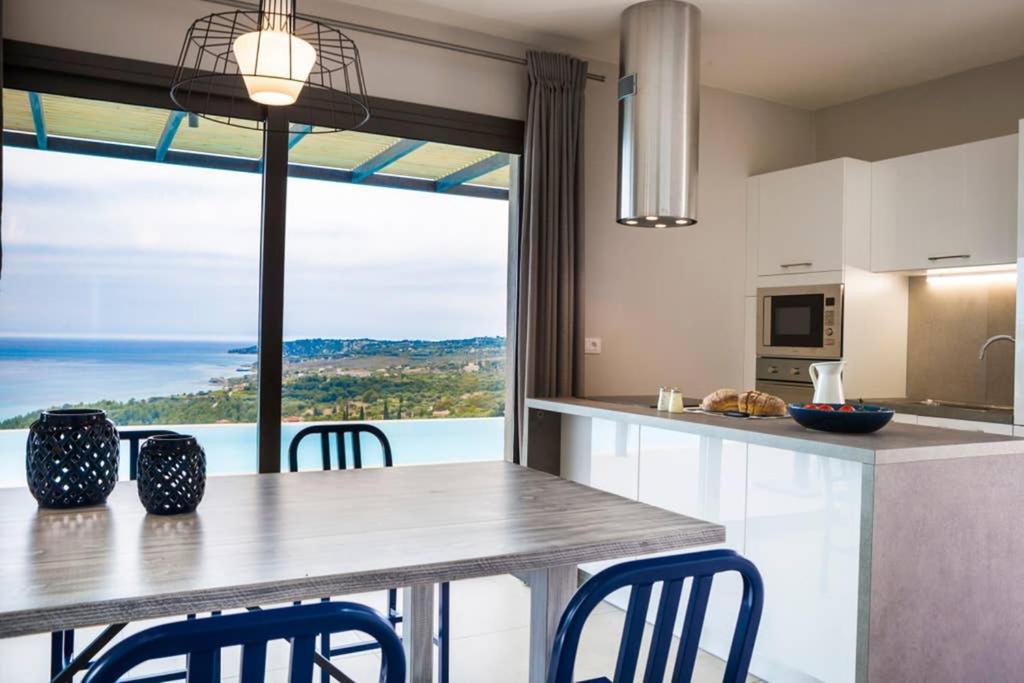 New Villa Blue With Private Pool At Trapezaki Livathos  Экстерьер фото
